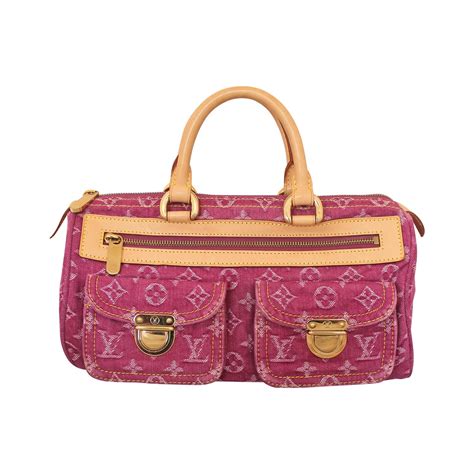 pink and red lv bag|louis vuitton pink denim bag.